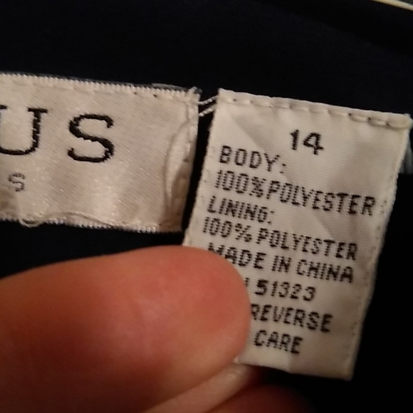 Chaus Navy button-down dress, tie in back - Picture 6 of 11